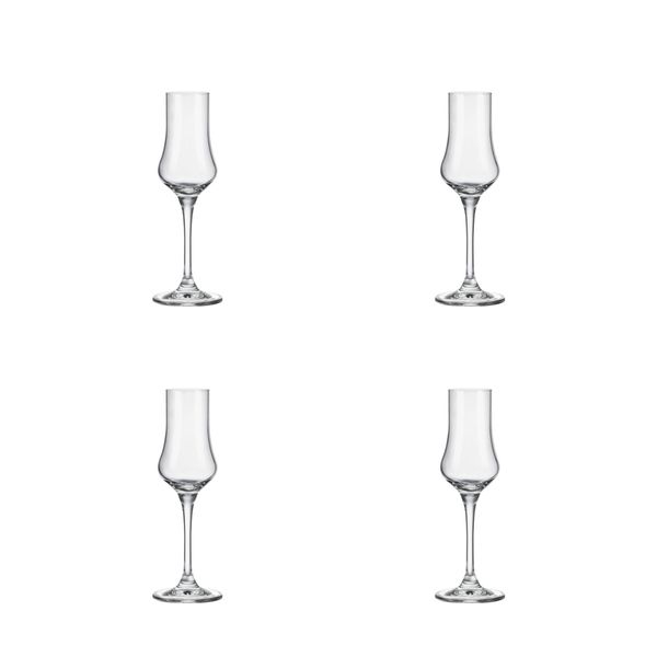 Jogo de 4 Taças de Cristal Para Grappa 100 Ml Classic